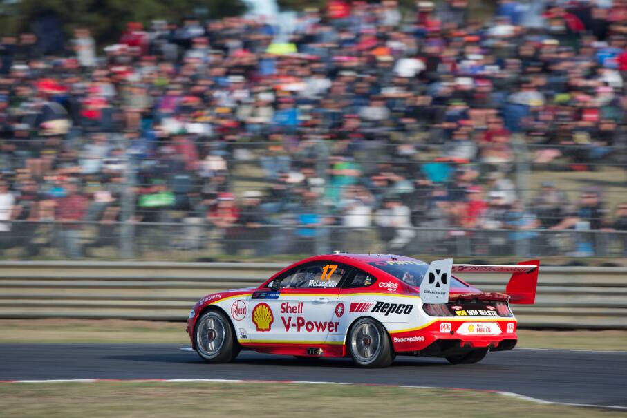 Coultard finished second Sunday. McLaughlin (17) was fourth, as he extended his series points lead. Coultard finished second Sunday. McLaughlin (17) was fourth, as he extended his series points lead.